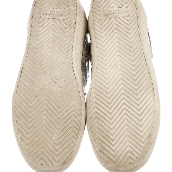 Saint Laurent Metallic leather low top sneaker - Picture 5 of 6